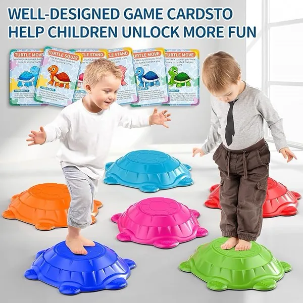 YR305157 Toddler Stepping Stones Balance Coordination Toy-Plastic & P