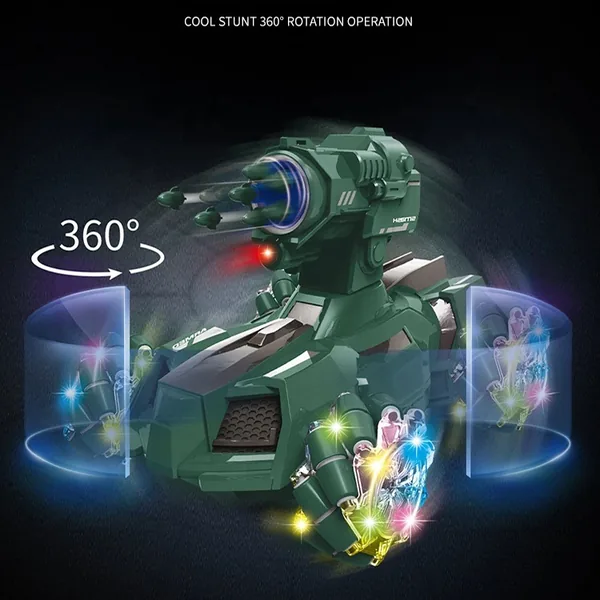 YR232029 RC 4WD Drift Car Led Light 2.4G Toy Shooting Bullet Battle D