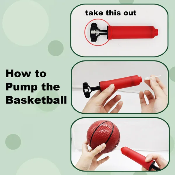 YR304955 2 in 1 Dinosaur Toys Mini Basketball Hoop for Toddler Indoor