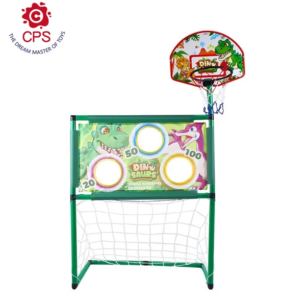 YR304914 3 in 1 Dinosaur Basketball Soccer Plastic Bean Bag Toss Game
