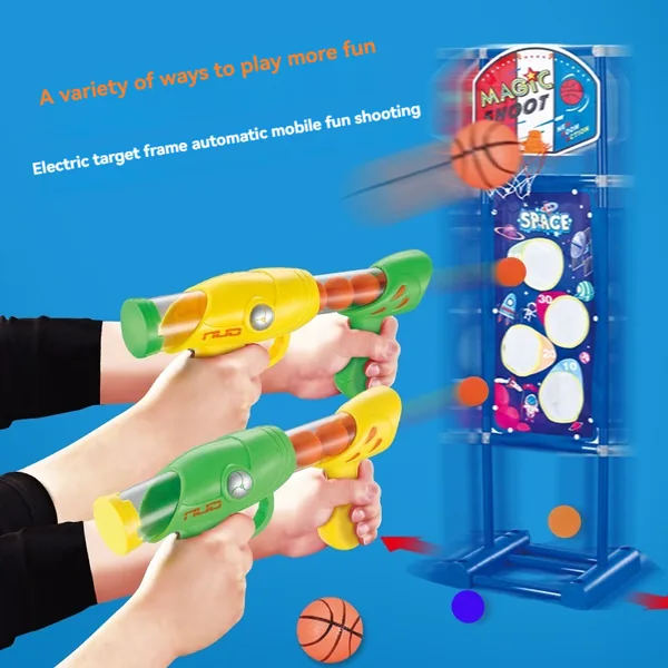 YR307983 Kids Toy Air Gun Shooting Target With Basketball Hoop Indoor