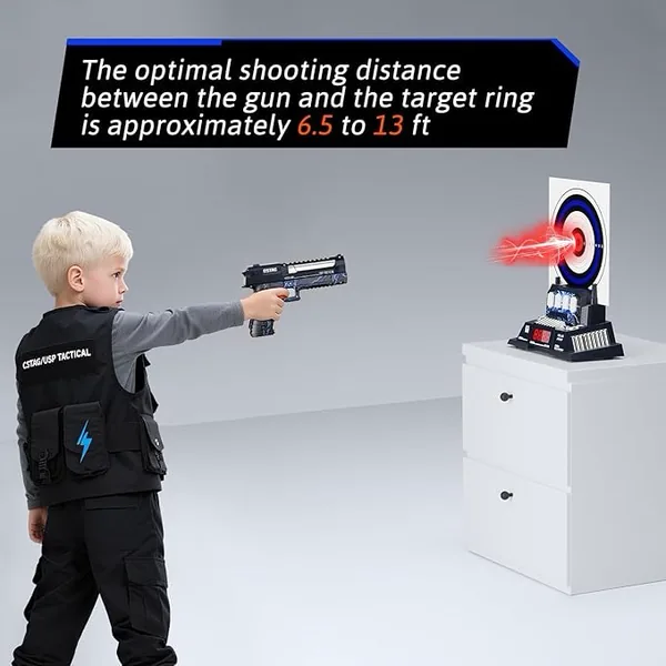 YR339979 AI Smart Target Shooting Gun Set Wiht Electronic Voice Scori