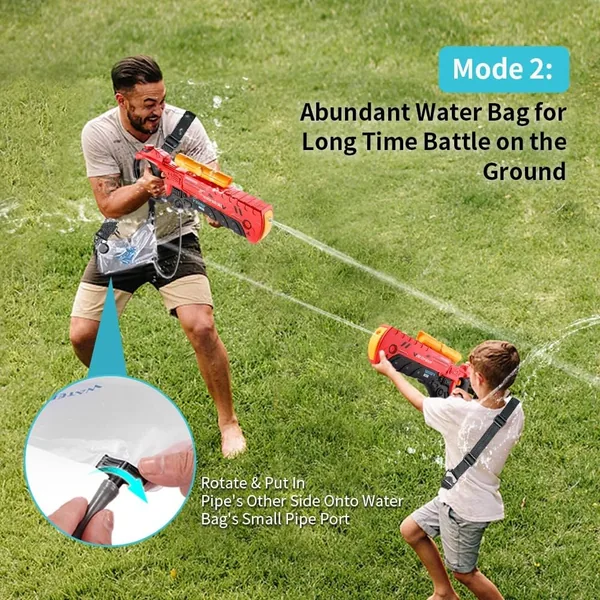 YR273128 Electric Water Gun with Backpack Modes Large Battery Powered