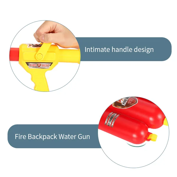 YR202256 Outdoor Summer Sport Toys Fireman Backpack Water Shooter and