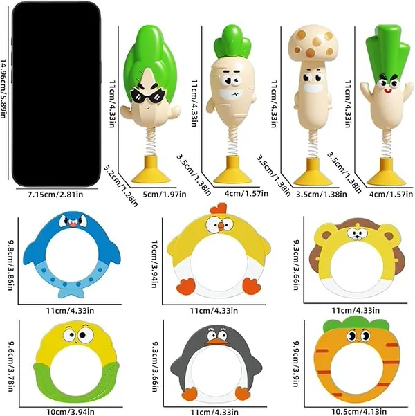 YR343623 Ring Game for Kids 4 Types of Vegetables Spring-loaded Carto