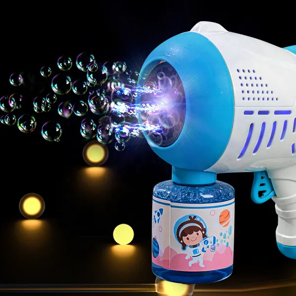 YR258141 Space Dinosaur Automatic Plastic Bubble Launcher Gun Bubbles