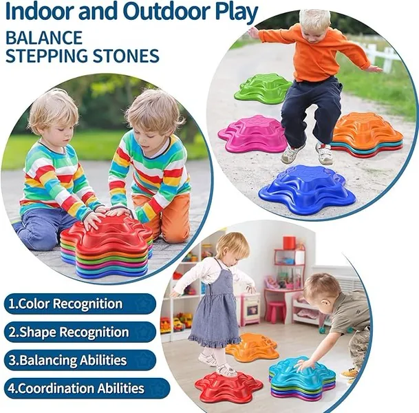 YR306417 Toddler Balance Stones for Kids STARFISH Balance Coordinatio