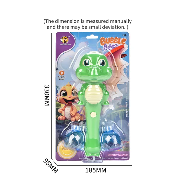 YR291829 Outdoor Bubble Gun Machine Toys Electric Dinosaur Bubble Wan