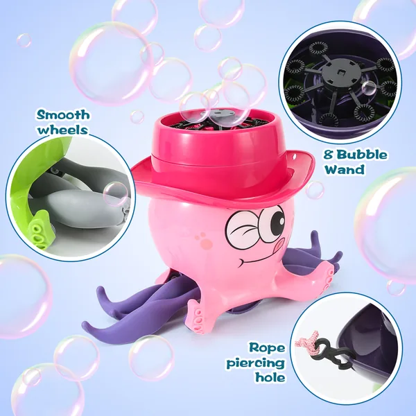 YR254750 Octopus Bubble Blower Machine for Kids Outdoor Outside Play,