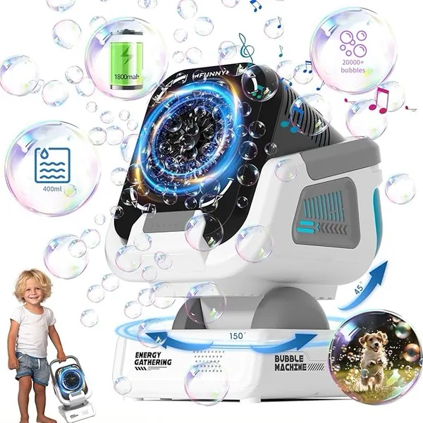 YR305919 Bigger Bubble Machine for Kids with Music Light-up Toys Mach