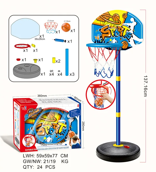 YR303656-Outdoor Toy Sport Toy Basketball Hoop Toss Game Indoor Outdoor Plastic T