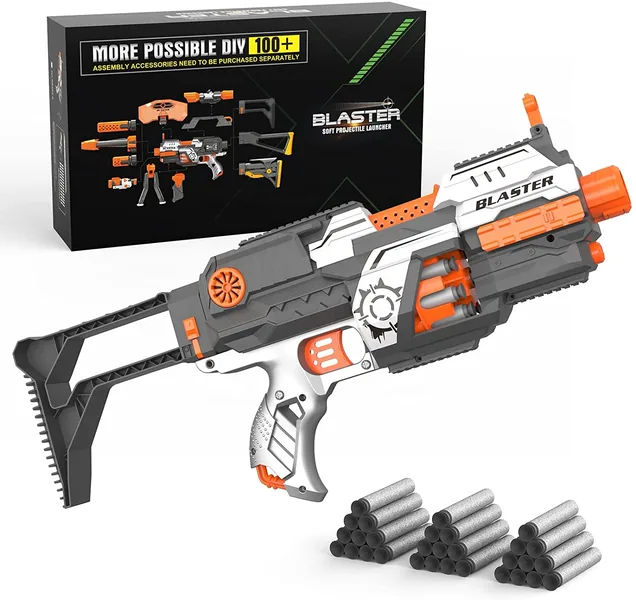 SB524B Motorized Blaster Toy Gun Electric Automatic Shooting Toys S