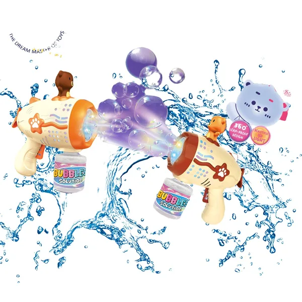 YR298748-Outdoor Toy New Summer Light Music Handheld Electric Bubble Gun Toy for