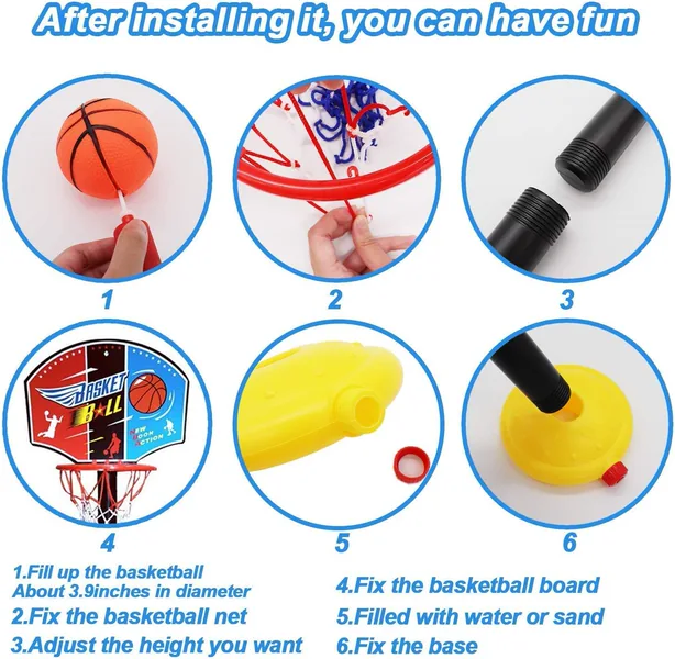 YR307664 Mini Adjustable Portable Children's Basketball Hoop Educatio