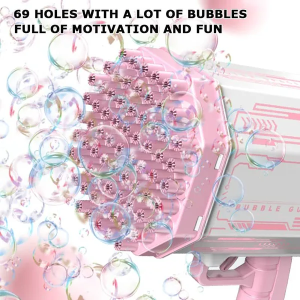 YR260926 69 Holes Bubble Bazooka Hot Selling Blower Gun Automatic Bub