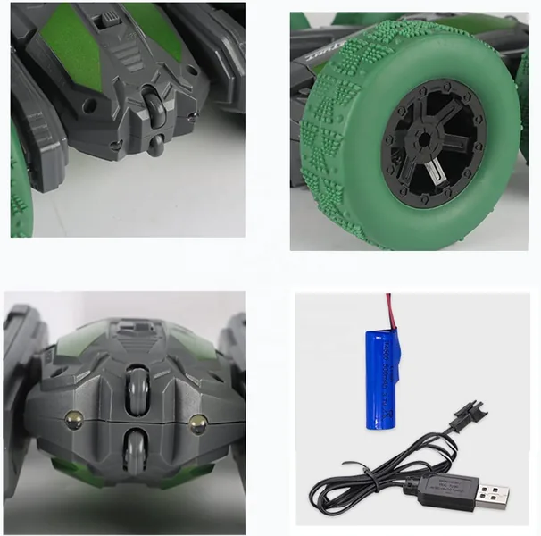 YR282830 Double Sided 360 Rotating RC Car Music-Light-Up Outdoor Toy