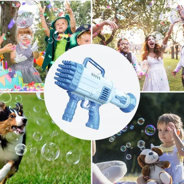 YR258237 Kids Bubble Gun Toy 32 Hole Electric AutomaticMachine Bubble