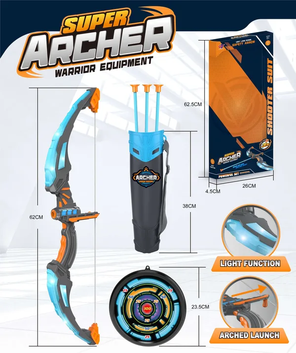 YR305768-Outdoor Toy Light-up Kids Bow and Arrows Toy Arrows Outdoor Sport Toy Wi