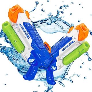 Electric Long Range Water Gun Super Soaker Style Squirt Blaster Toy for Adults and Kids Outdoor Play