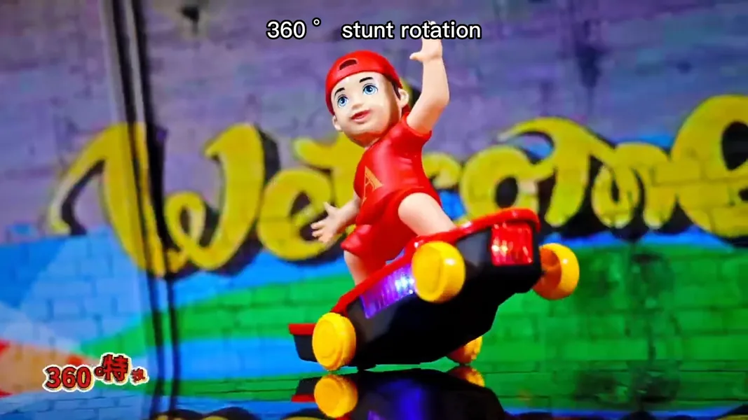 YR272704 Remote Control Car with Scooter, Light & Music, 360 Stunt Rc