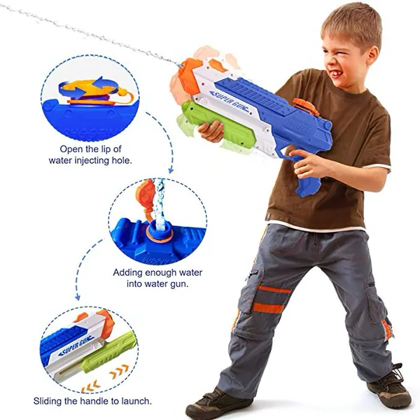 YR255117 Electric Long Range Water Gun Super Soaker Style Squirt Blas