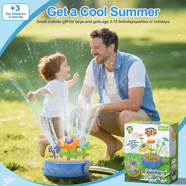 YR334372 DIY Flowers Water Sprinklers Outdoor Toy Durable and Fun Kid