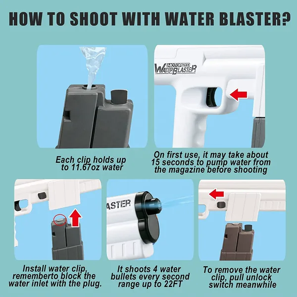 YR246286 Splatter Water Electric Blaster Automatic Kid Soaker Blaster