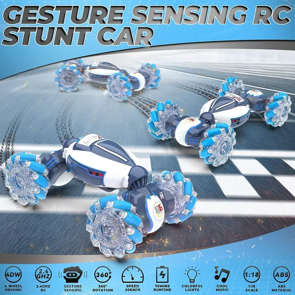 YR282227 Gesture Sensing RC Stunt Car Toys 1:18 Hand Remote Control C