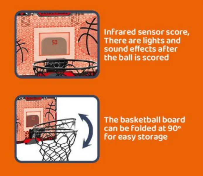 YR305085-Outdoor Toy Foldable Electronic Scoring Basketball Frame Basketball Boar