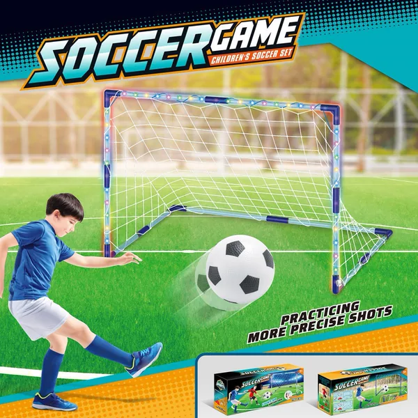 YR303380 Soccer Balls Game Outdoor Indoor Toys Set Soccer Goal Game w