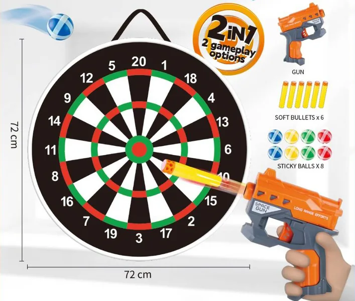 YR306512-Outdoor Toy 2 in 1 Light-up Large Dart Board Indoor Toss Game Sport Toy