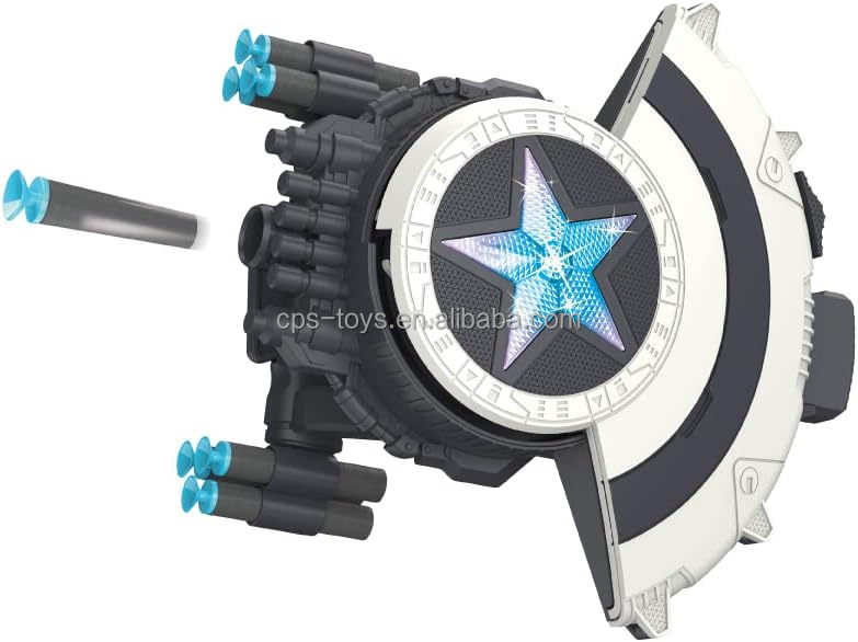 YR304606 Dart Shooting Shield Blaster with Light-up Toys Soft Bullet