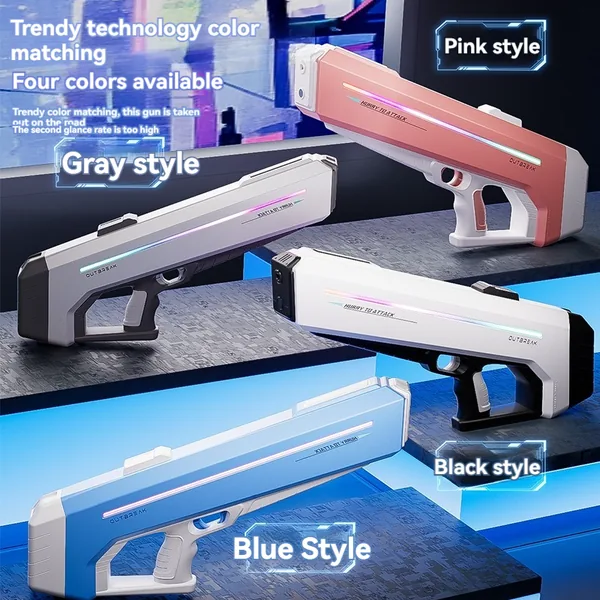 YR302889 Electric Water Gun for Kids Automatic Water Gun with Light-u