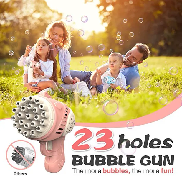 YR254961 23 Hole Bazooka Bubble Machine Gun Handheld Blower Toy with
