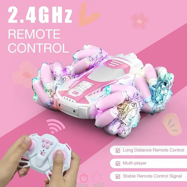 YR284374-Outdoor Toy Remote Control Stunt RC Cars 2.4Ghz Double Sided 360 Rotatin