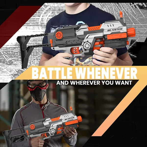 SB524B Motorized Blaster Toy Gun Electric Automatic Shooting Toys S