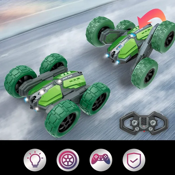 YR282830 Double Sided 360 Rotating RC Car Music-Light-Up Outdoor Toy