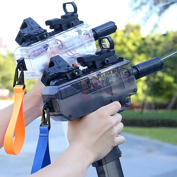 YR265624 Electric Water Gun Automatic Squirt Gun Uzi Water Battery Po