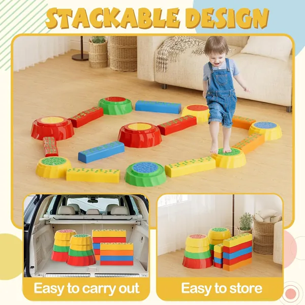 YR310018 Toddler Balance Beams Stepping Stones for Kids Indoor Outdoo