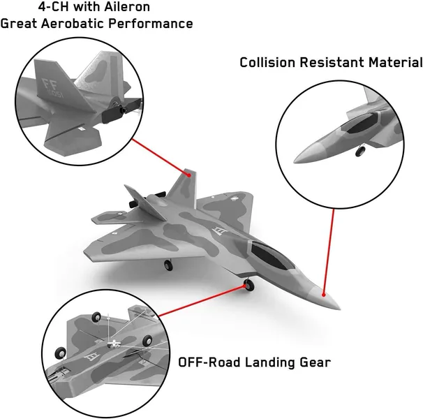 YR266685 2.4GHZ Remote Control Airplane Ready to Fly Rc Aircraft Toy