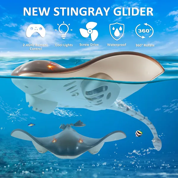 YR305027 Remote Control Shark Toy Animals for Kids RC Shark for Pool