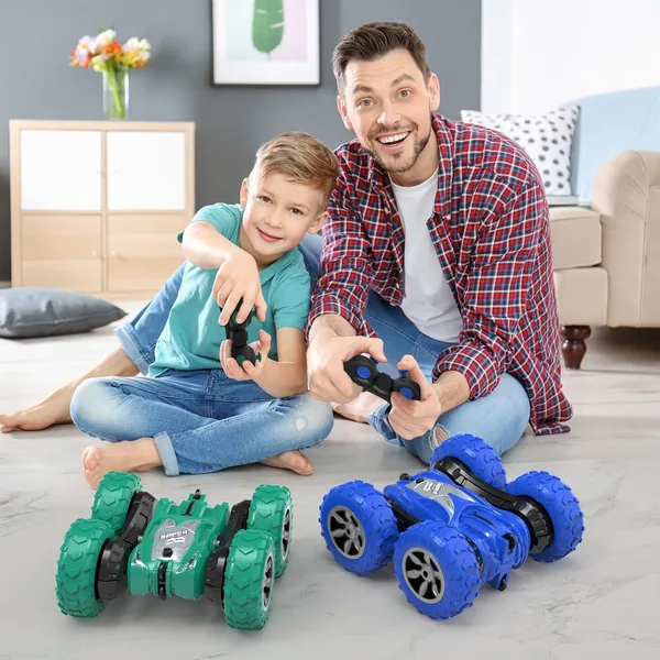 YR283518 2.4G Remote Control Car RC Stunt Double Sided 360 Rolling Dr