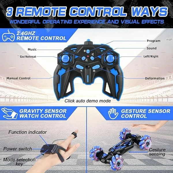 YR289538 1:12 Gesture Sensing RC Stunt Car 2.4Ghz 4WD Hand Controlled