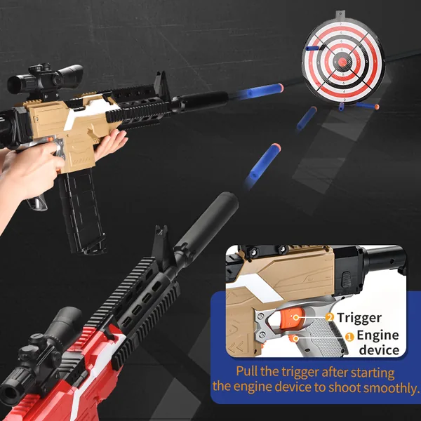 YR240867 M416 EVA Burst Soft Bullet Gun Toy for Boys Girls Outdoor Pl