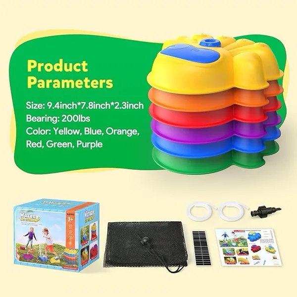 YR337260 Water Spraying & Light Plastic Stepping Stones Educational 6