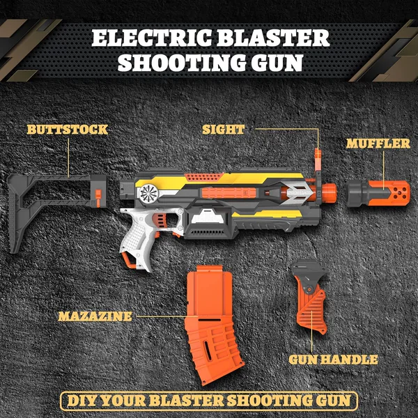 SB524B Motorized Blaster Toy Gun Electric Automatic Shooting Toys S