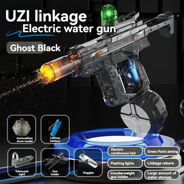 YR342984 UZI Electric Water Guns Automatic Water Gun Blaster with Muz