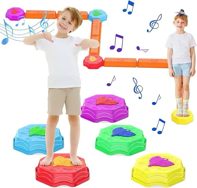 YR338354 Balance Beams Stepping Stones for Kids 13 Piece Light up Mus