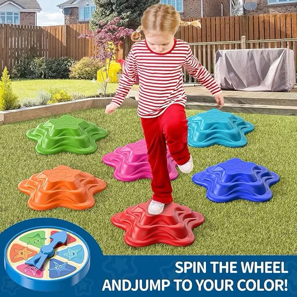 YR306417 Toddler Balance Stones for Kids STARFISH Balance Coordinatio