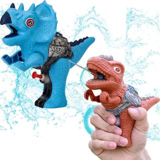 Outdoor Dinosaur Water Guns, Beach Toy Squirt Water Guns for Kids Ages 3+ Beach Gifts